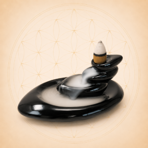 Small Pebbles Backflow Incense Burner with cascading smoke effect